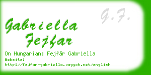 gabriella fejfar business card